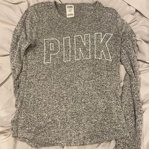 thin grey PINK/VS long sleeve shirt